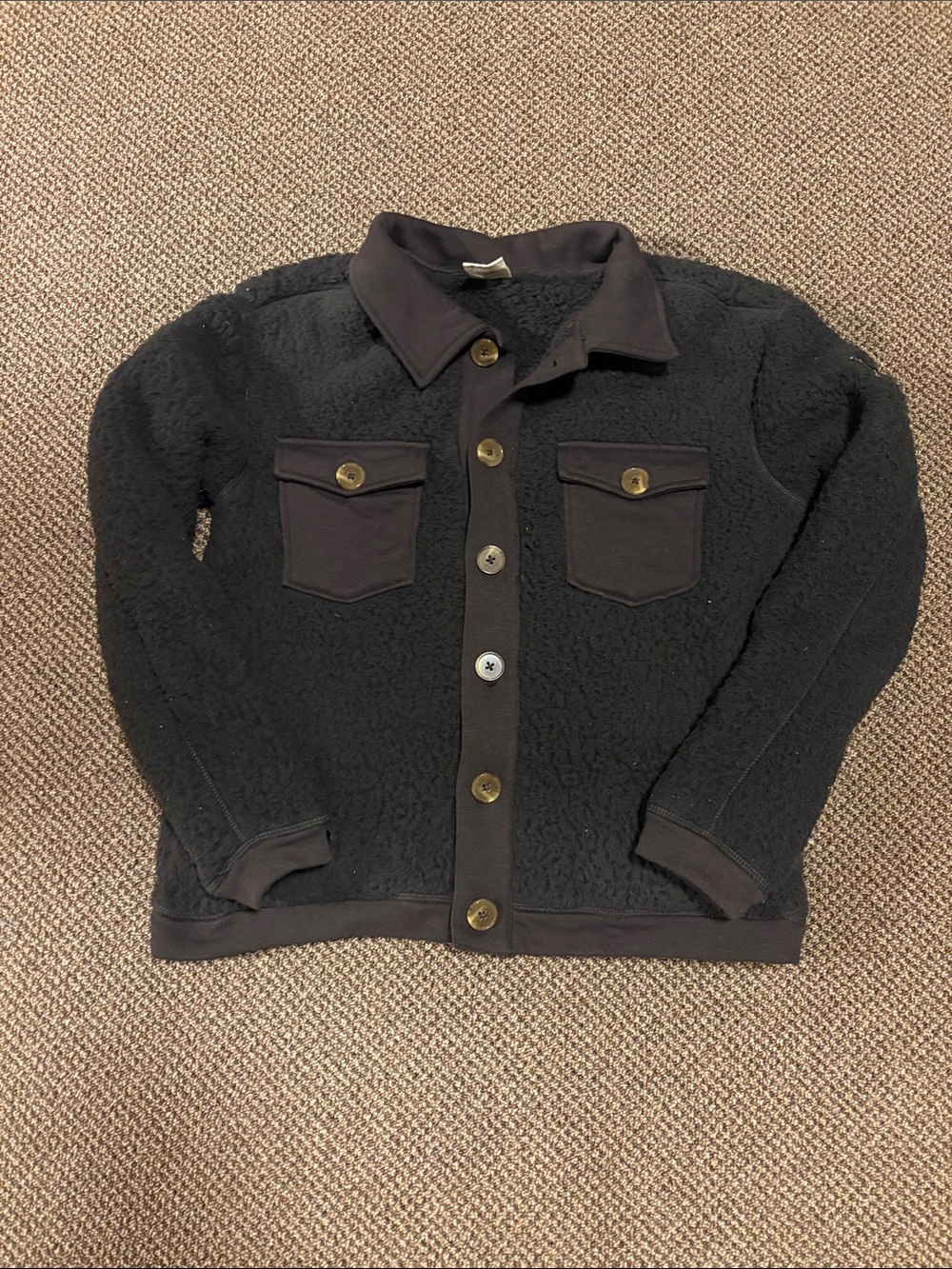 The Black Dog Black Sherpa Shacket